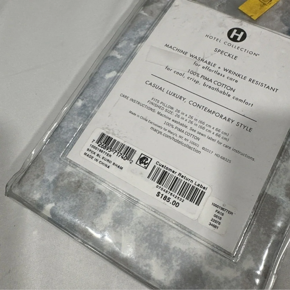 NIB $185 [ 2 Euro Shams ] for Hotel Collection Speckle‎